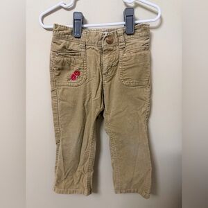 OshKosh Corduroy Pants Floral Embroidery • 2T